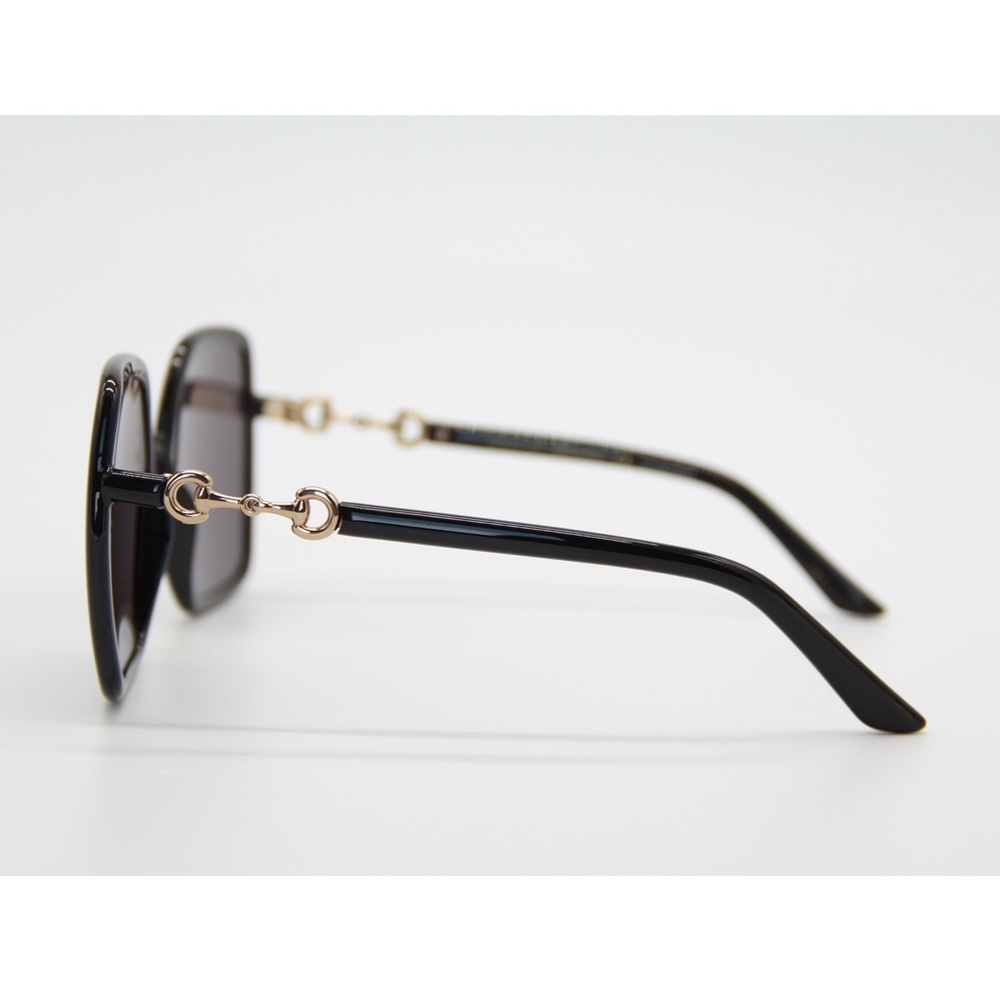 NEW GUCCI GG0890S 001 BLACK SQUARE GUCCI SUNGLASSES - Picture 6 of 13